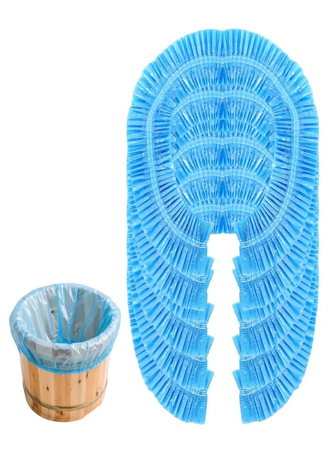 Qiuruoo 25 Pcs Blue Pedicure Liners Disposable, Disposable Foot Tub Liner Portable Bath Bags with Retractable Belt, Portable Bath Bag, Can Be Used in Foot Bath Stores, SPA halls, Home Personal Care - Image 1